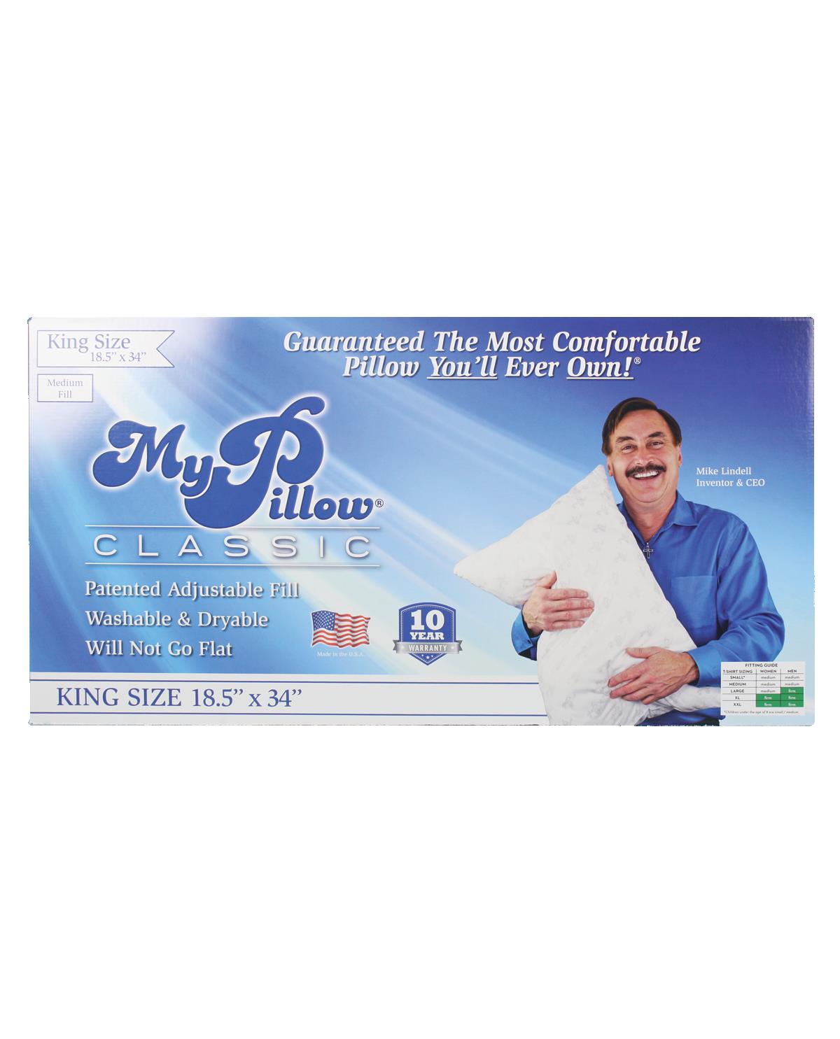 MyPillow Classic White King Firm Bed Pillow – Hamrick's Shop