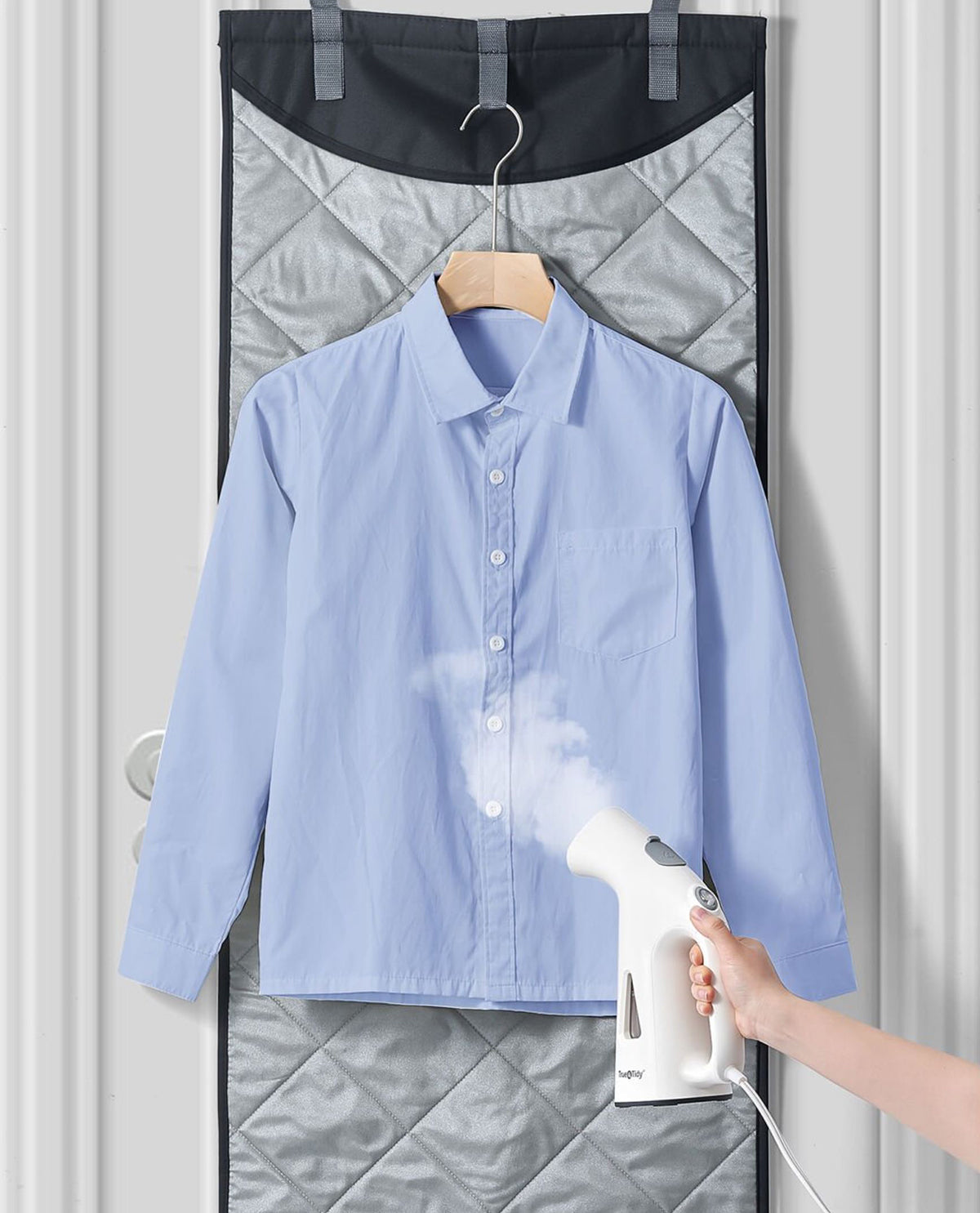 True & Tidy Portable White Garment Steamer