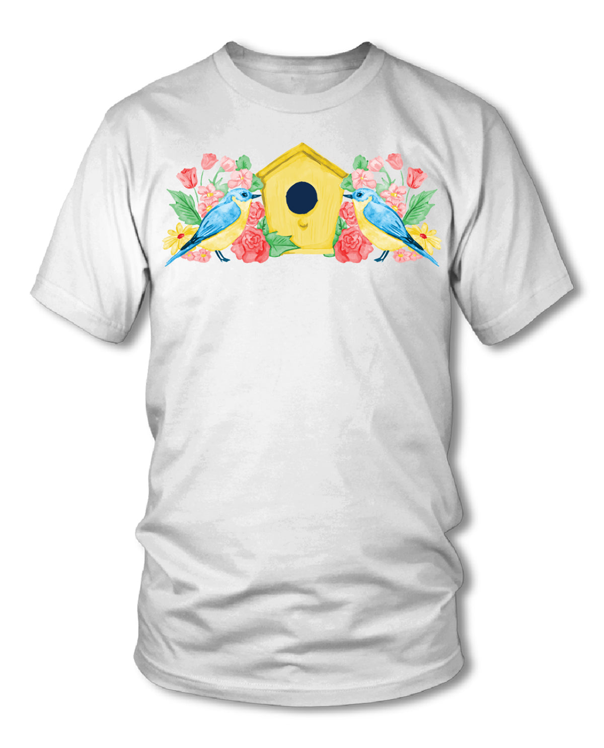 Women's Bluebird House Screen Printed Short Sleeve Tee