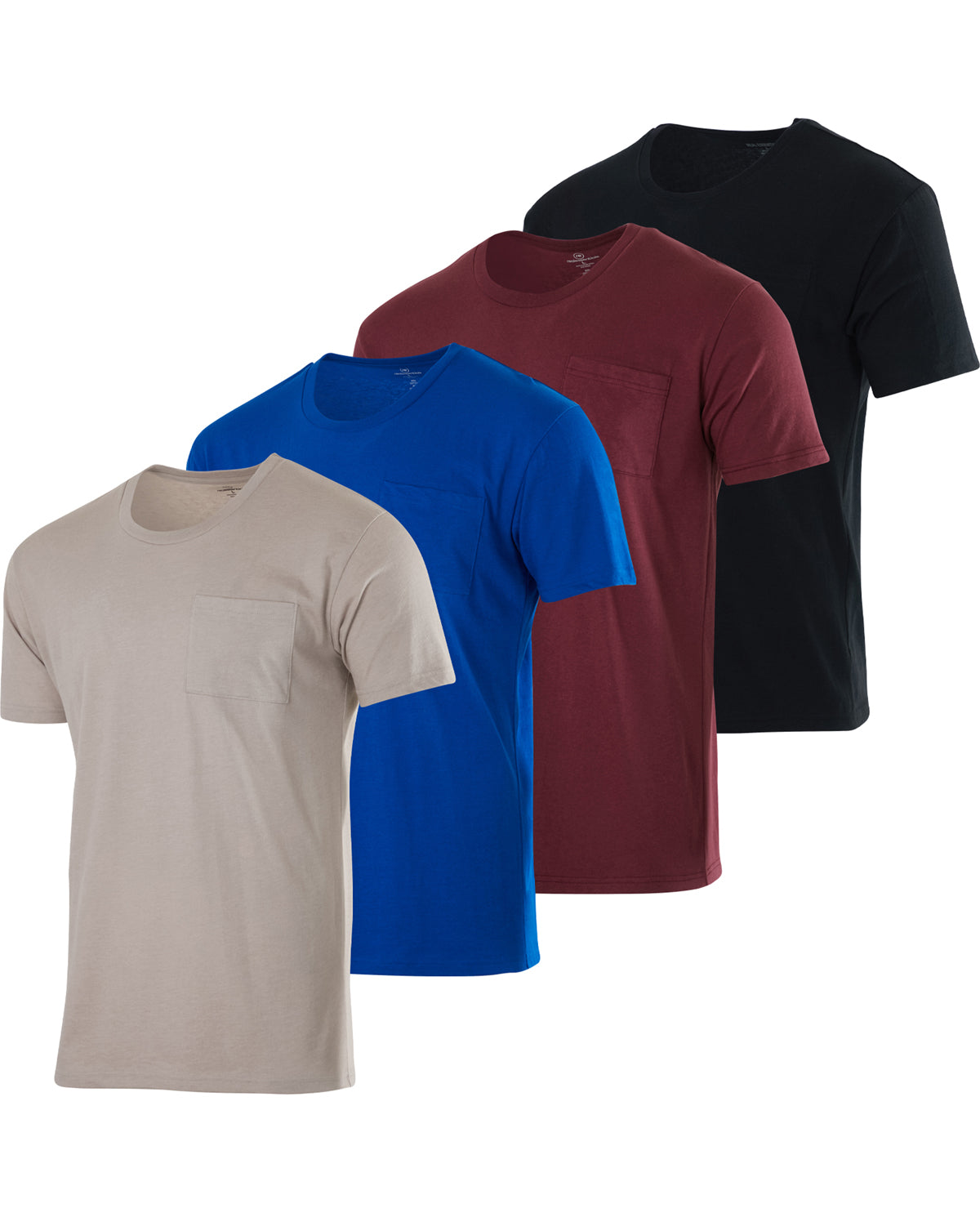 Real Essentials Men's Cotton Performance Short Sleeve Pocket T-Shirt