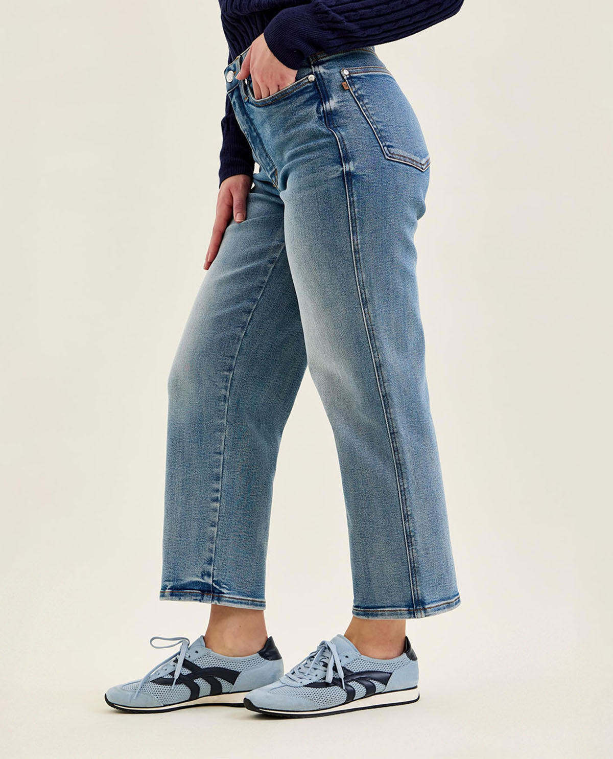 Judy Blue High Waist Ankle Straight Jean Petite Inseam Medium
