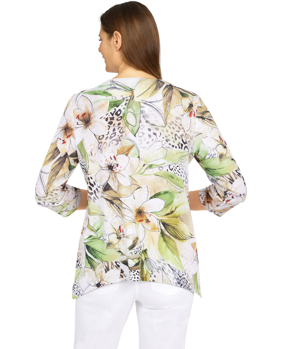 Alfred Dunner Petite Animal & Floral Print Knit Top