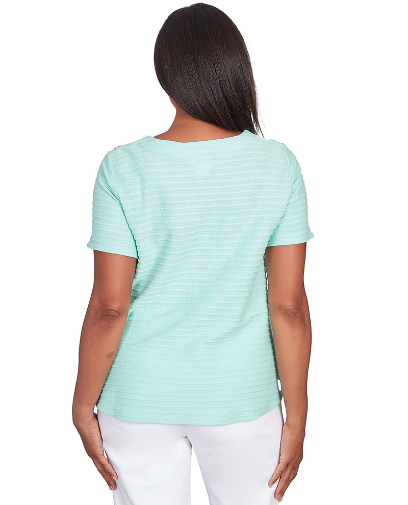 Alfred Dunner Solid Texture Top