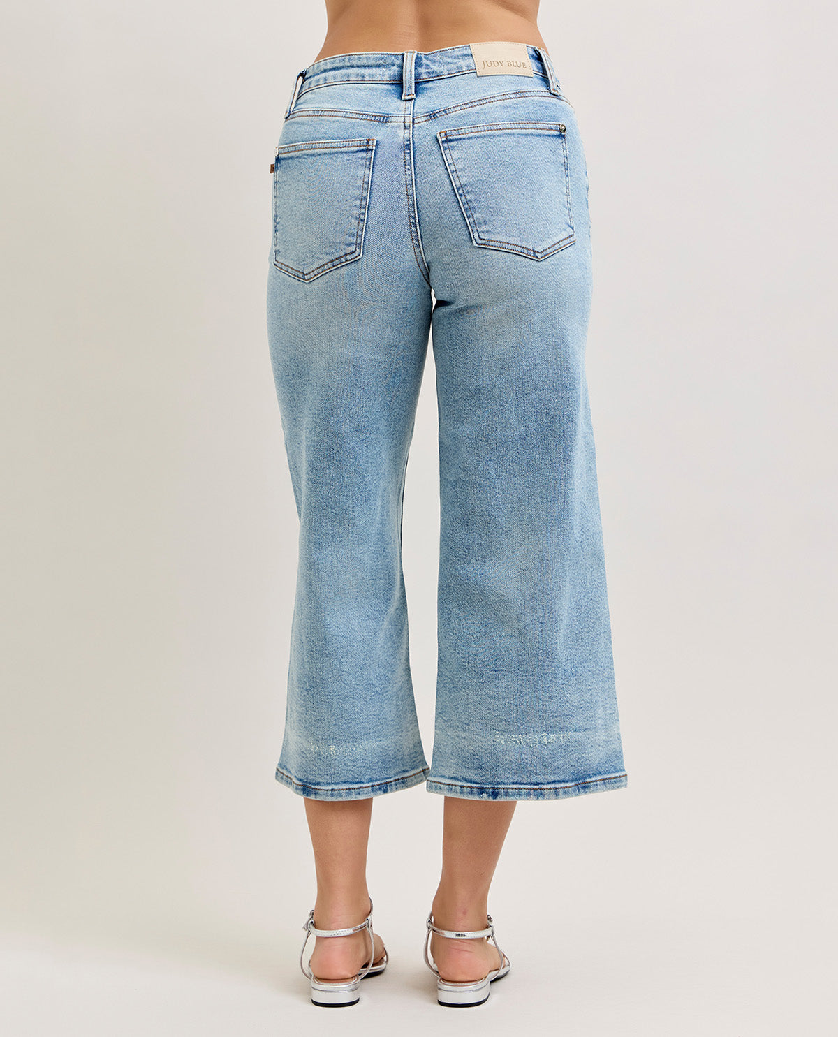 Judy Blue Wide Crop Jeans Medium Wash
