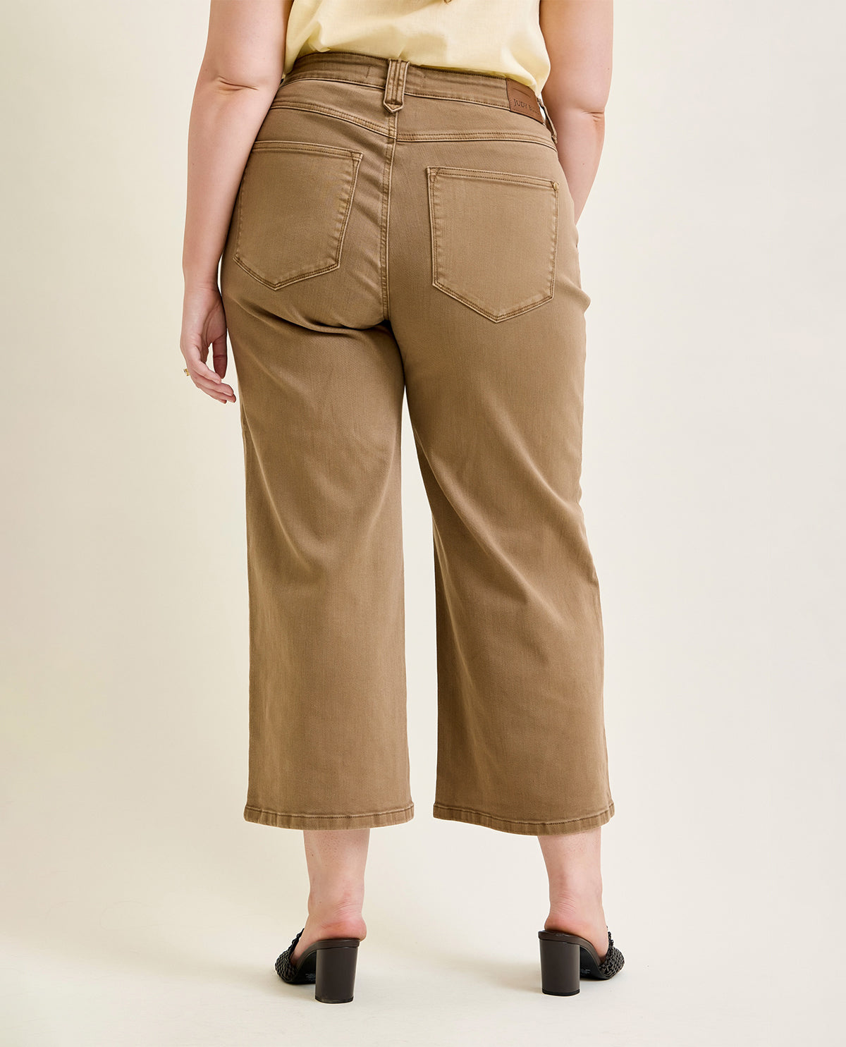 Judy Blue High Waist Ankle Wide Jean Camel