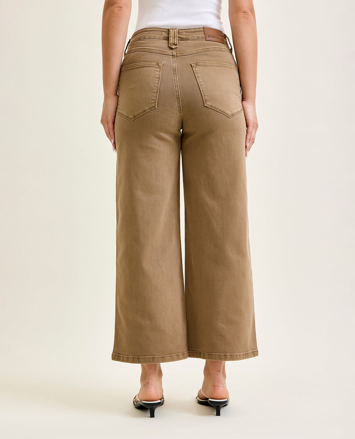 Judy Blue High Waist Ankle Wide Jean Camel