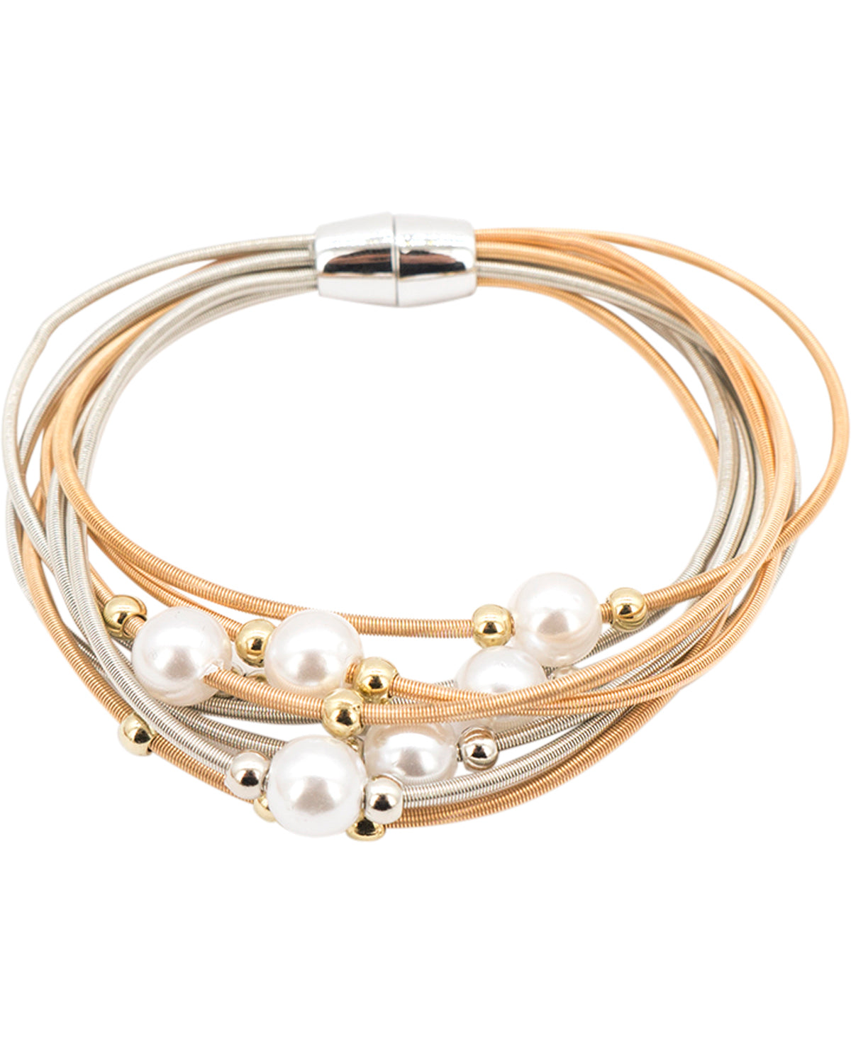 Pearl And Multi Layer Magnetic Bracelet