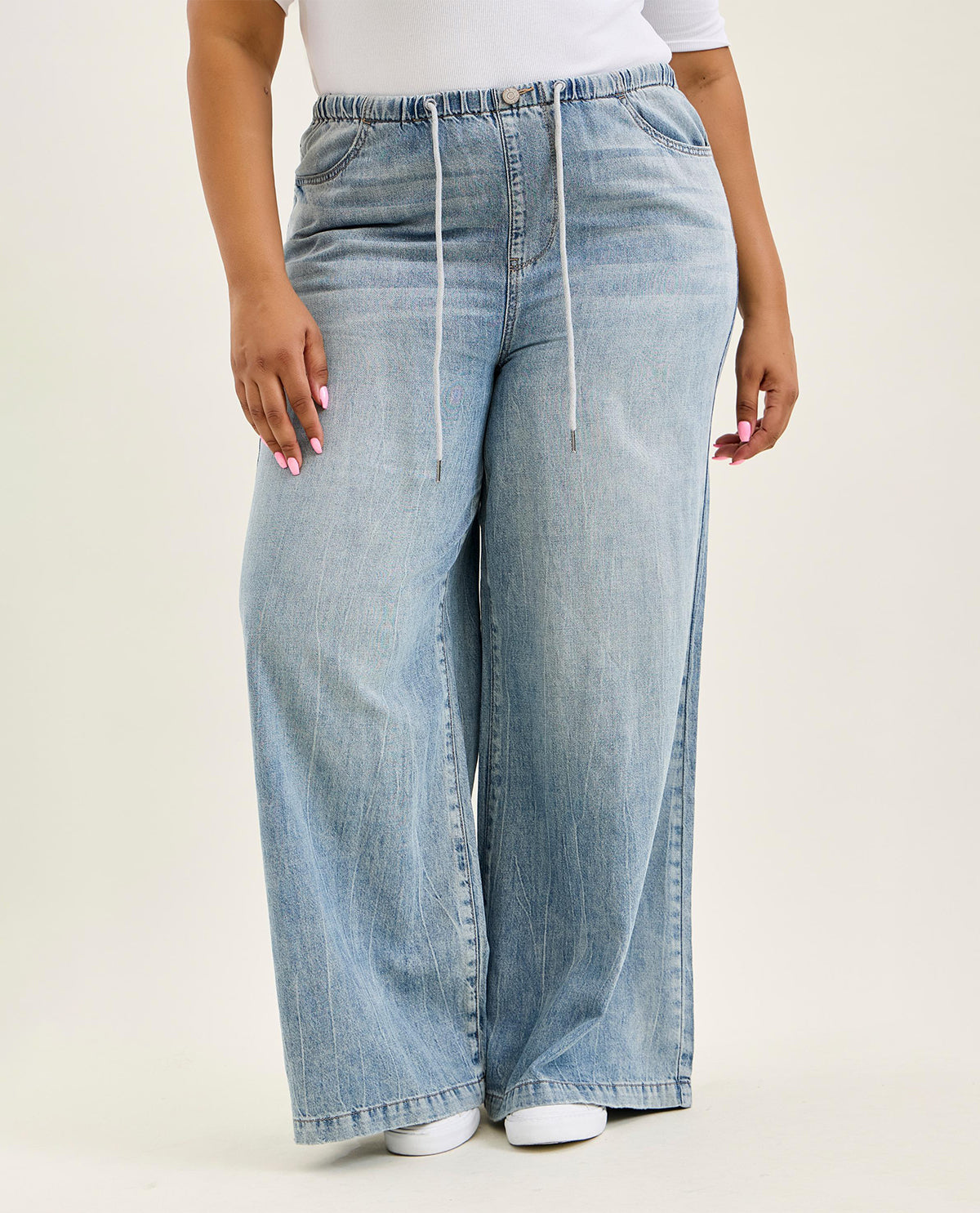 Judy Blue High Waist Palazzo Jean Medium Wash