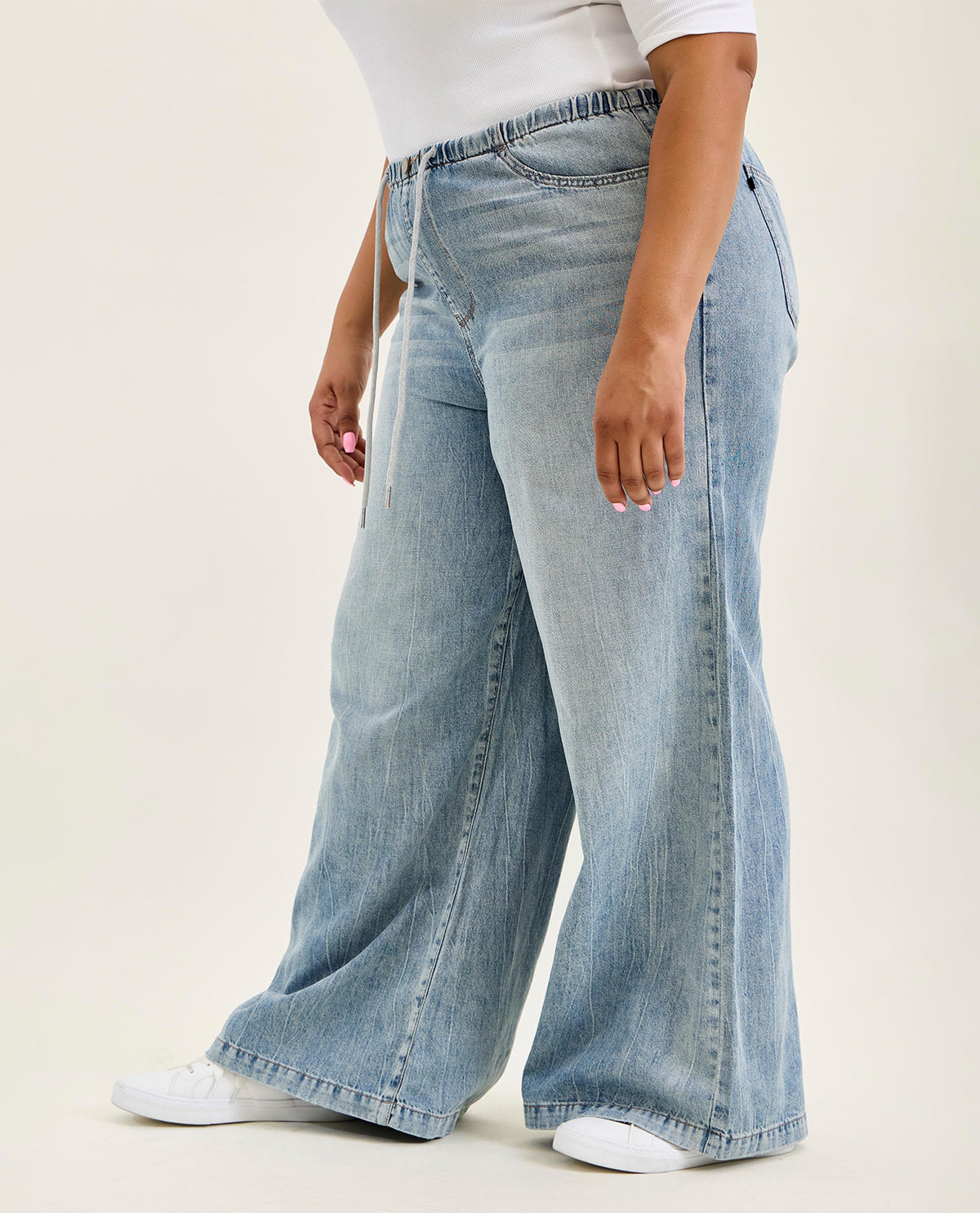 Judy Blue High Waist Palazzo Jean Medium Wash