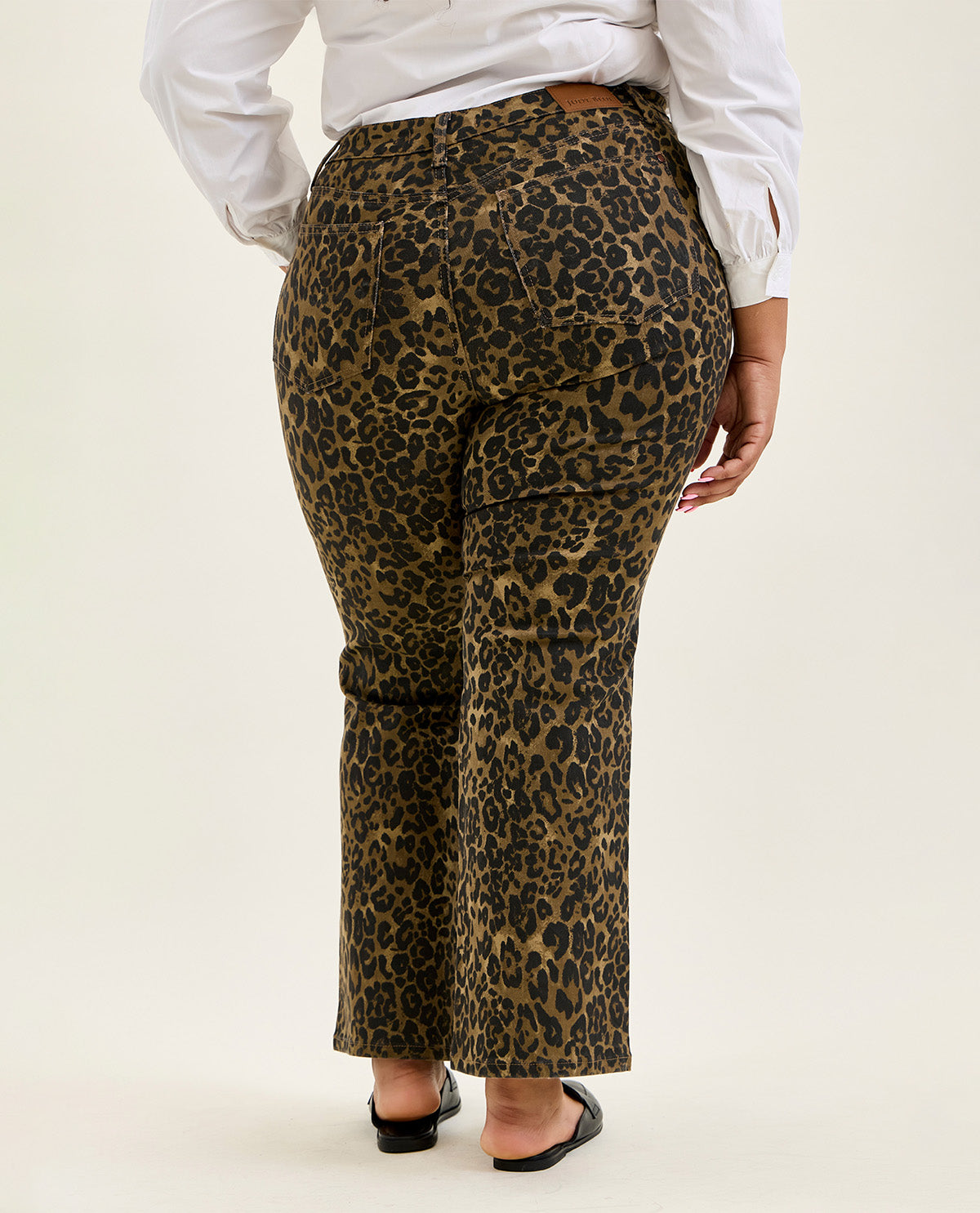 Judy Blue High Waist Bootcut Leopard Print Jeans
