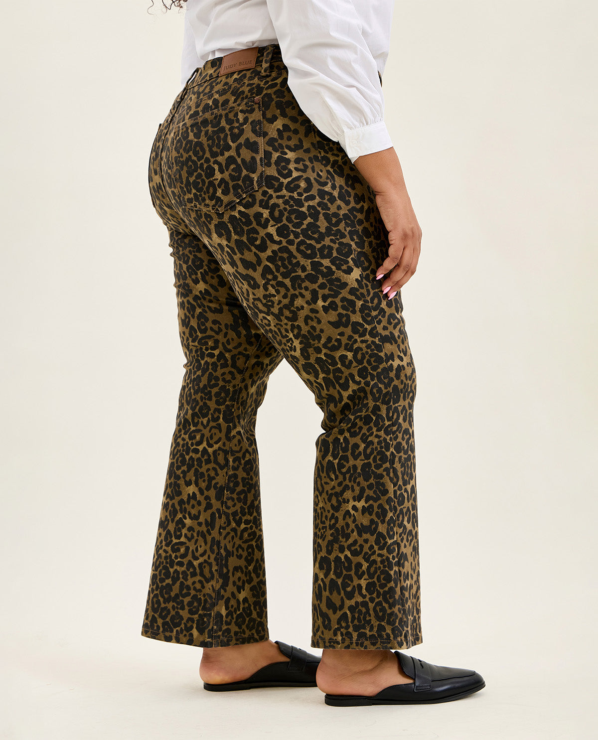 Judy Blue High Waist Bootcut Leopard Print Jeans