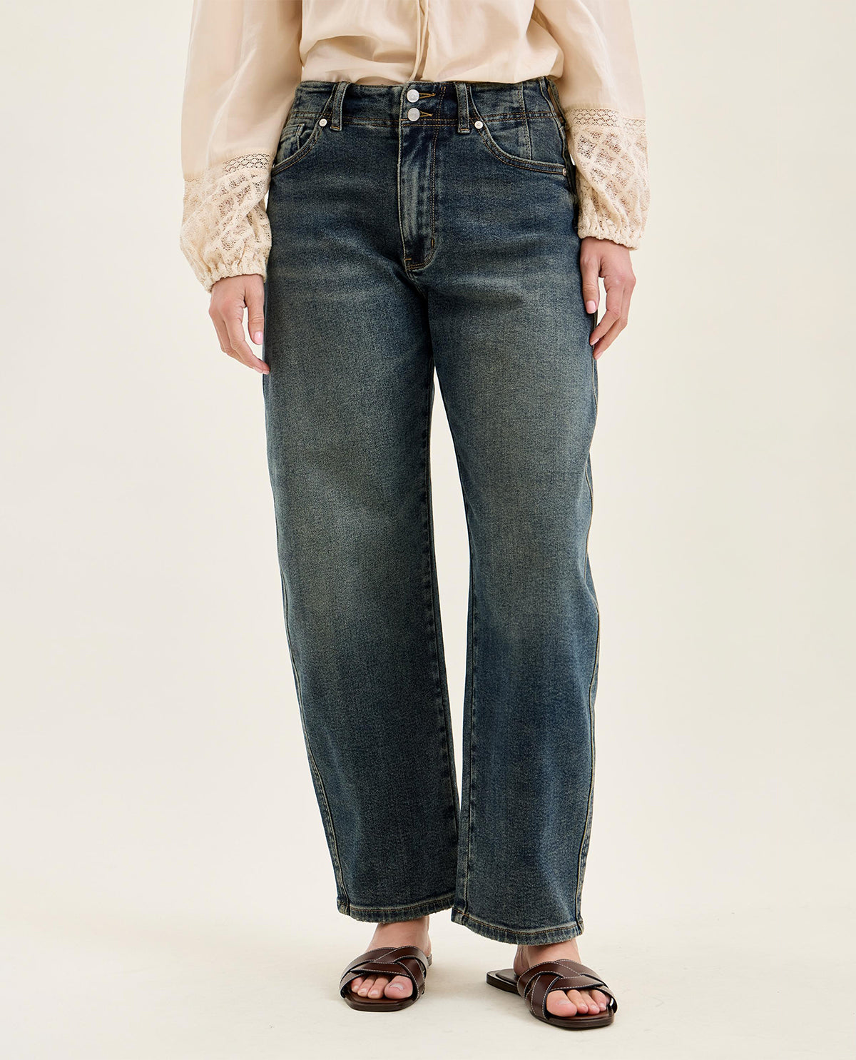Judy Blue High Waist Straight Ankle Jean Medium Wash