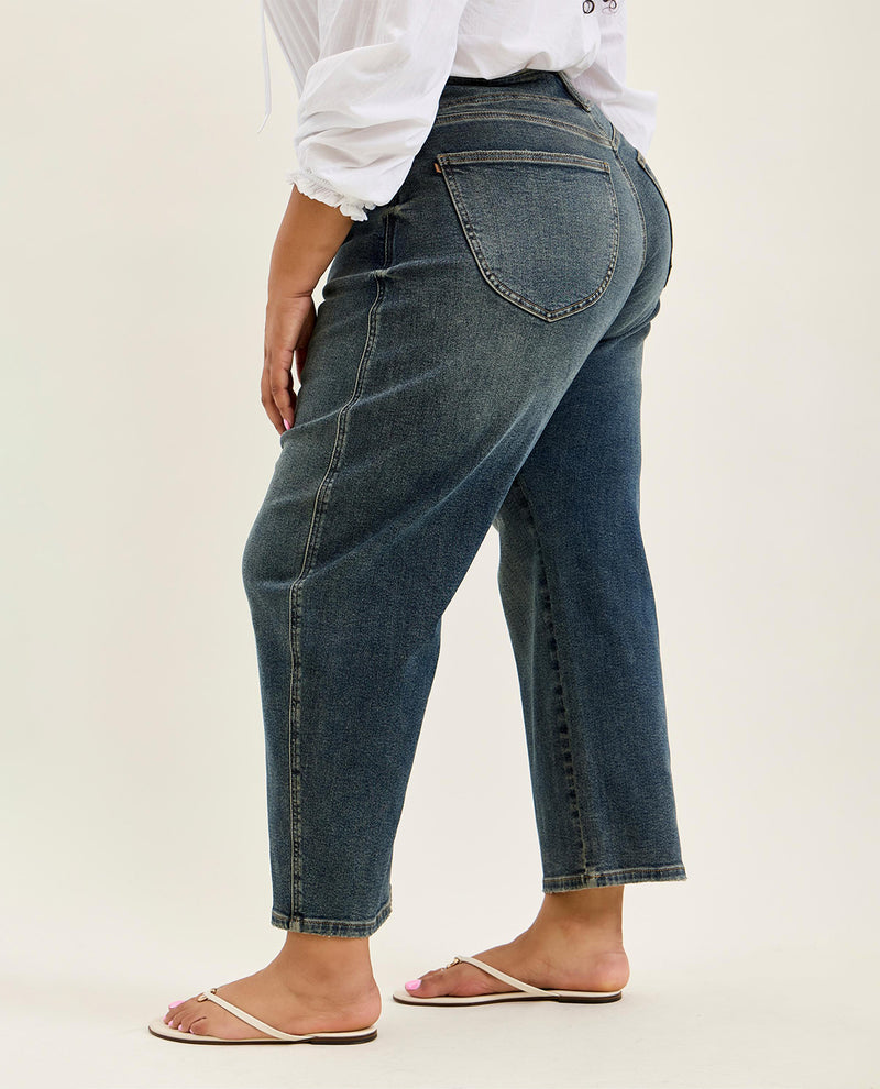 Judy Blue High Waist Straight Ankle Jean Medium Wash