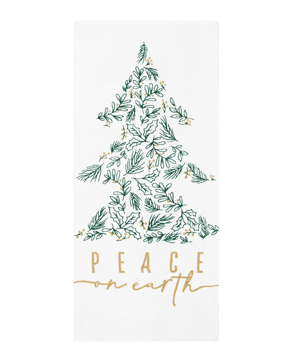 Peace, Earth, and Tree Dual-Purpose Kitchen Towel