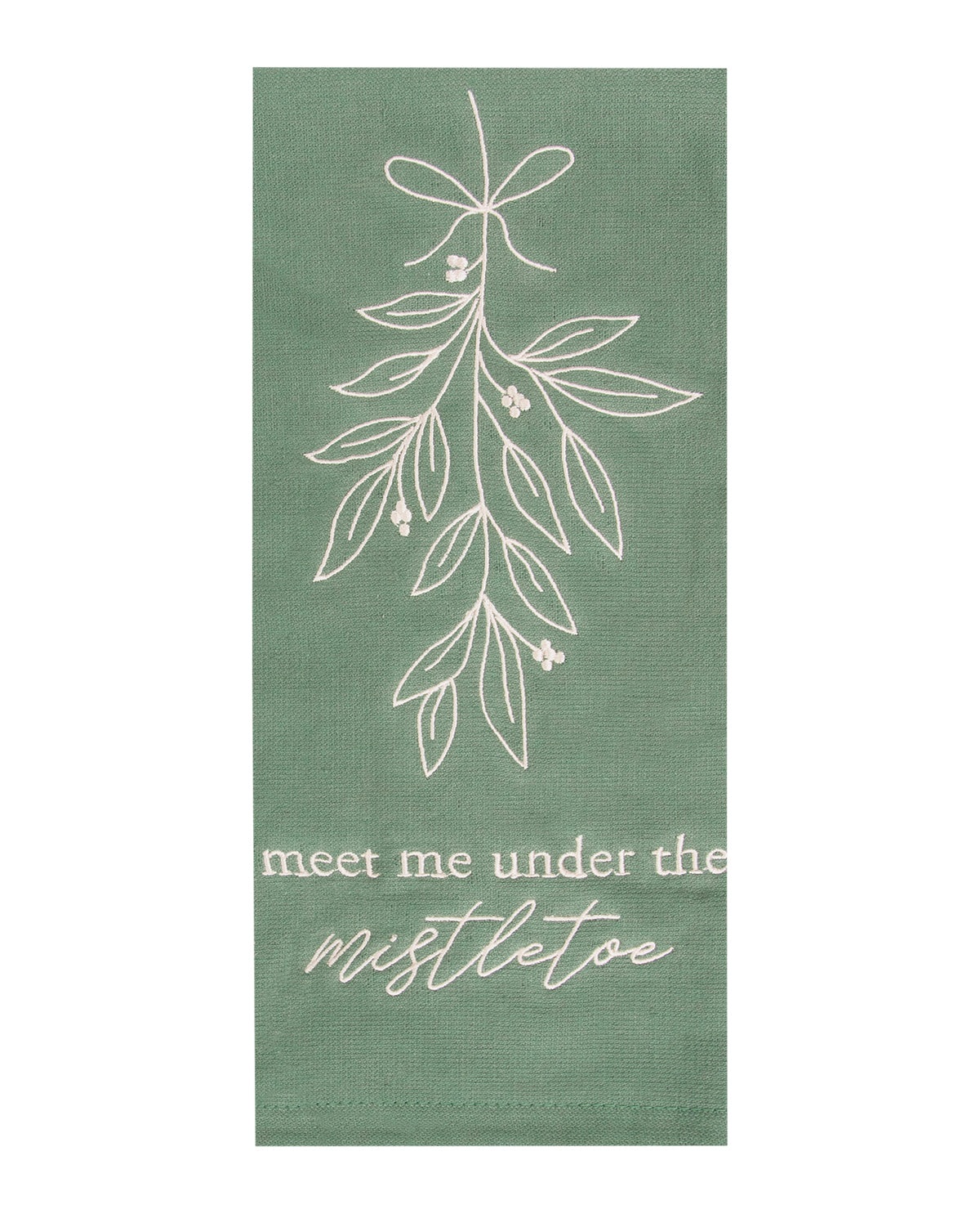 Meet Me Mistletoe Embroidered Dual-Purpose Kitchen Towel