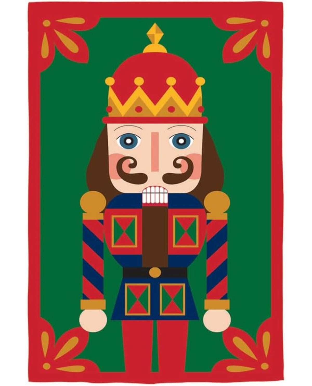 Holiday Nutcracker Applique Garden Flag