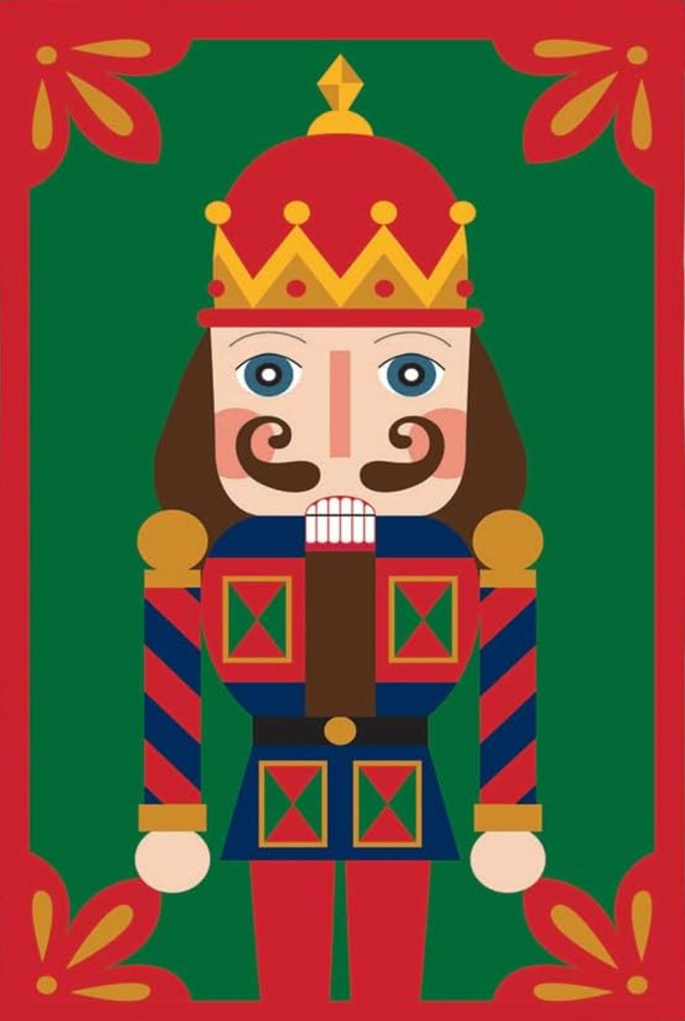 Holiday Nutcracker Applique Garden Flag