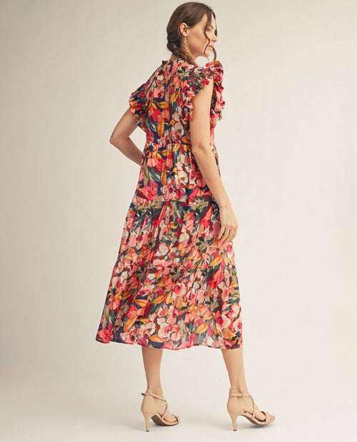 Jodifl Floral Tiered Dress Multi