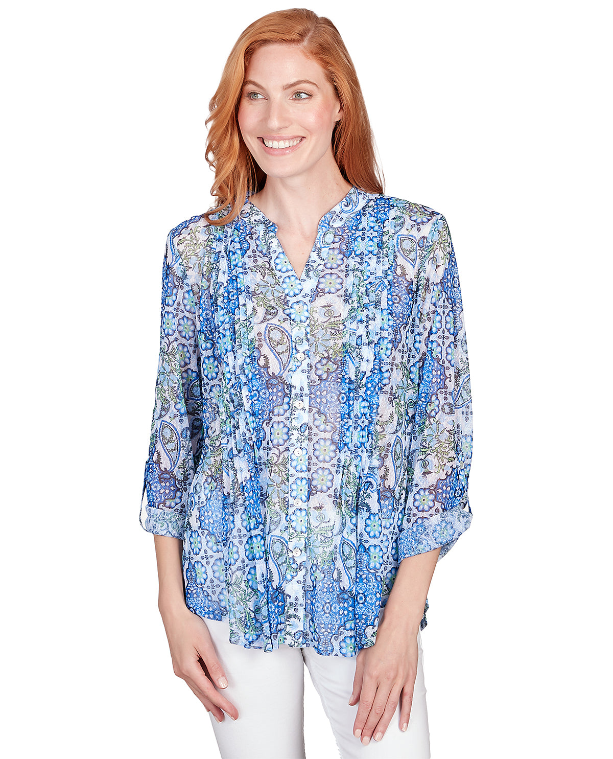 Ruby Road Garden Variety Paisley Knit Top