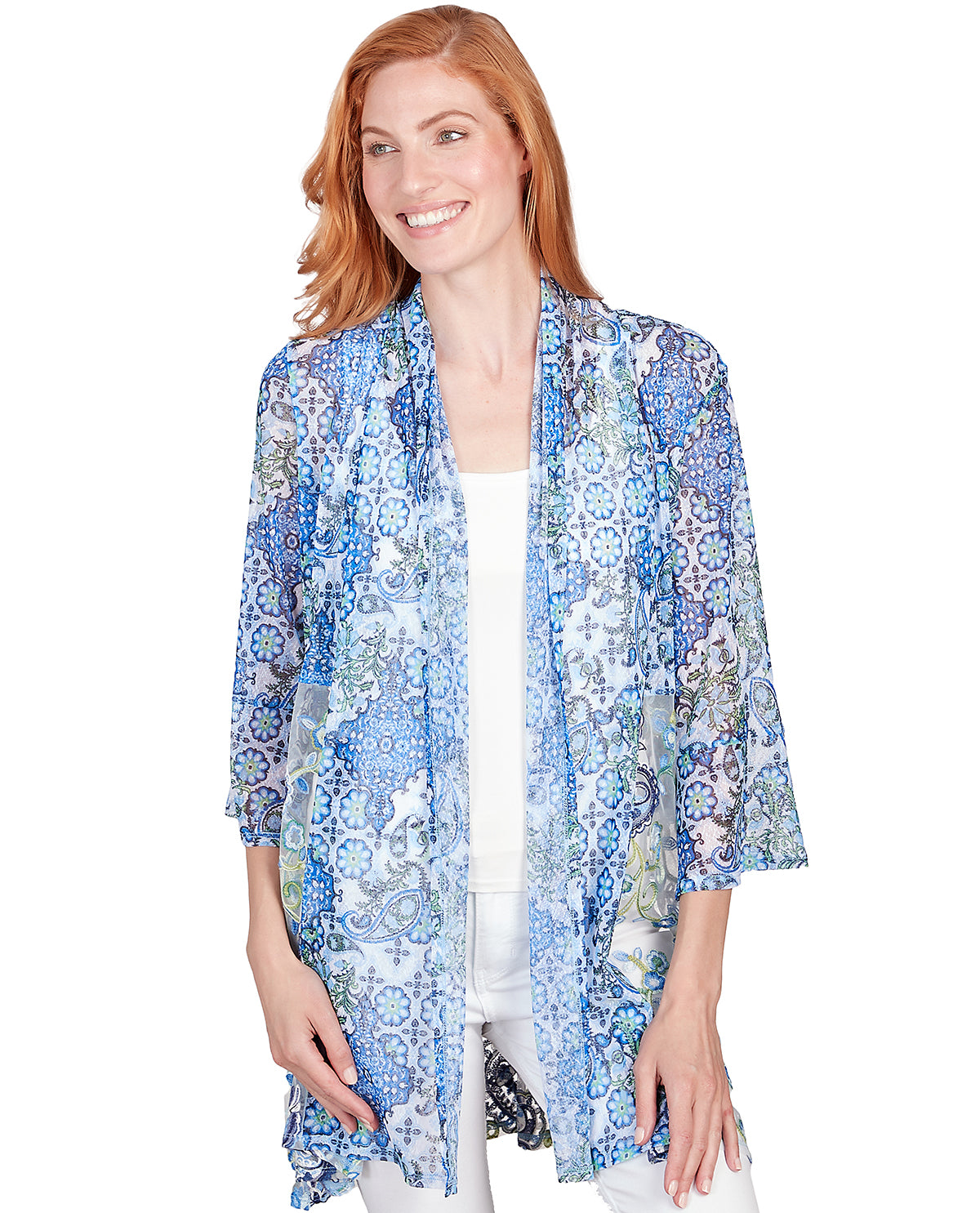 Ruby Road Garden Variety Paisley Combo Cardigan