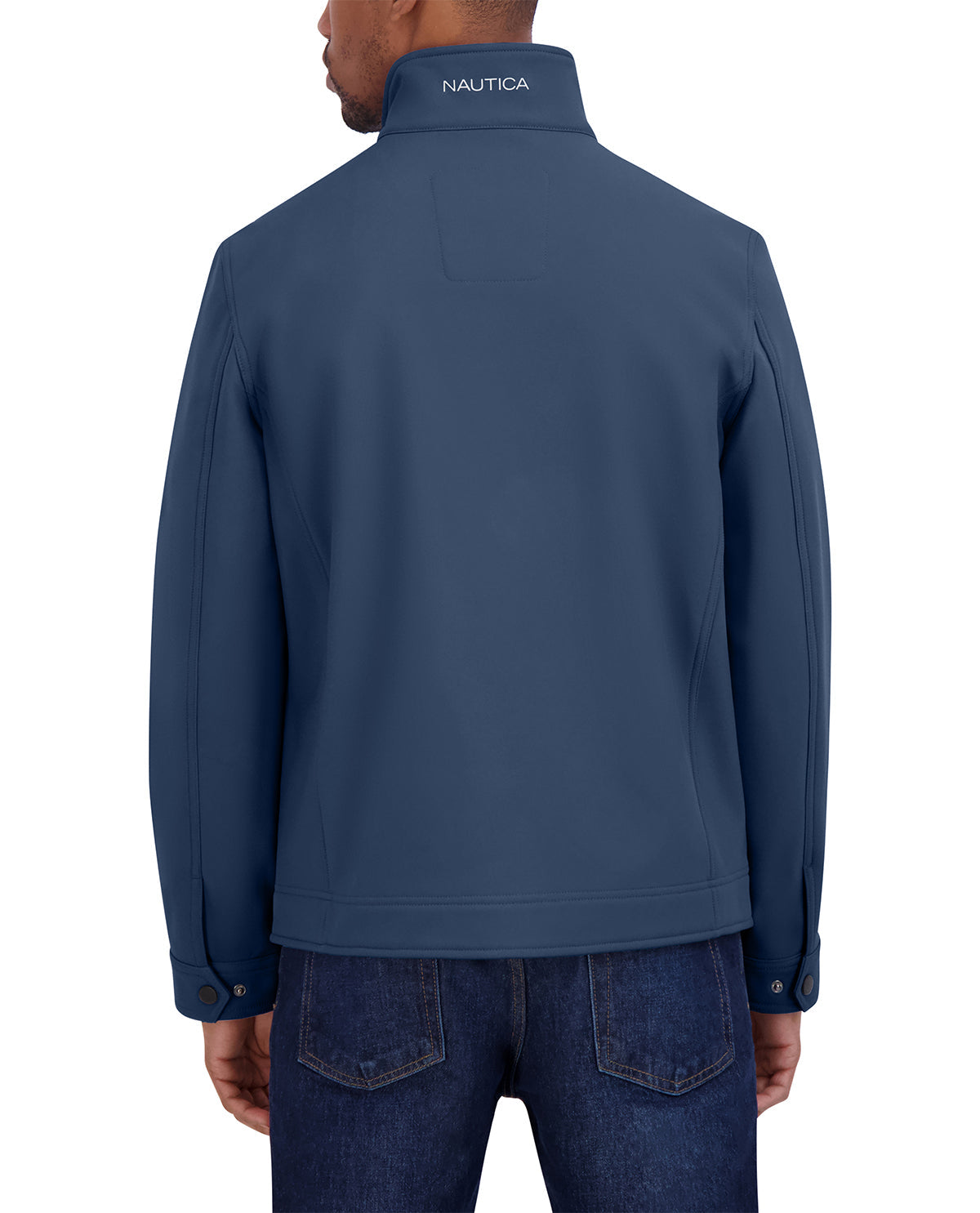 Nautica jacket worn by a person on a white background