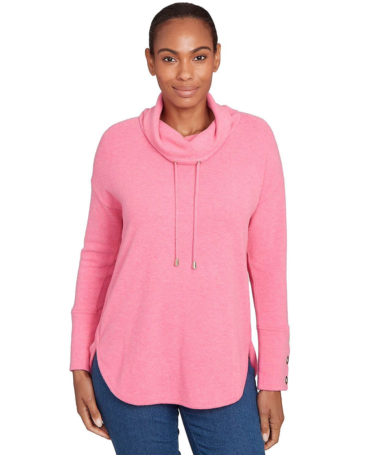 Ruby Road Petite Modern Cozy Cozy Cowl Neck Knit Top