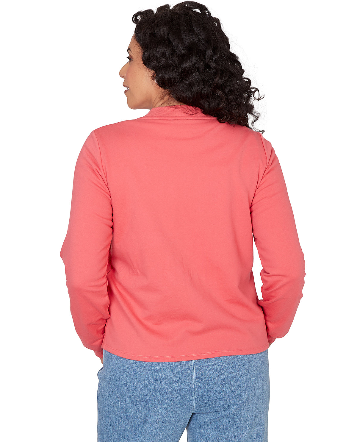 Alfred Dunner Missy Austin Quilt Knit Jacket Azalea