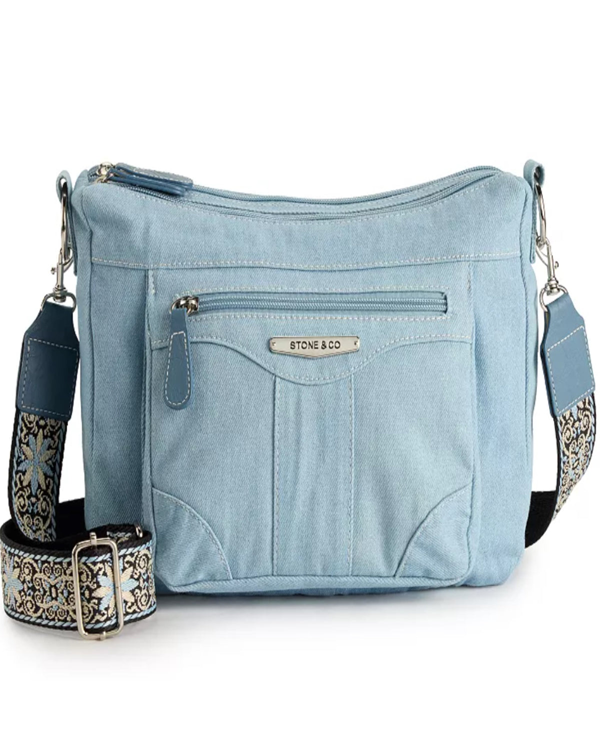 Stone Mountain Festival Denim Hobo Bag