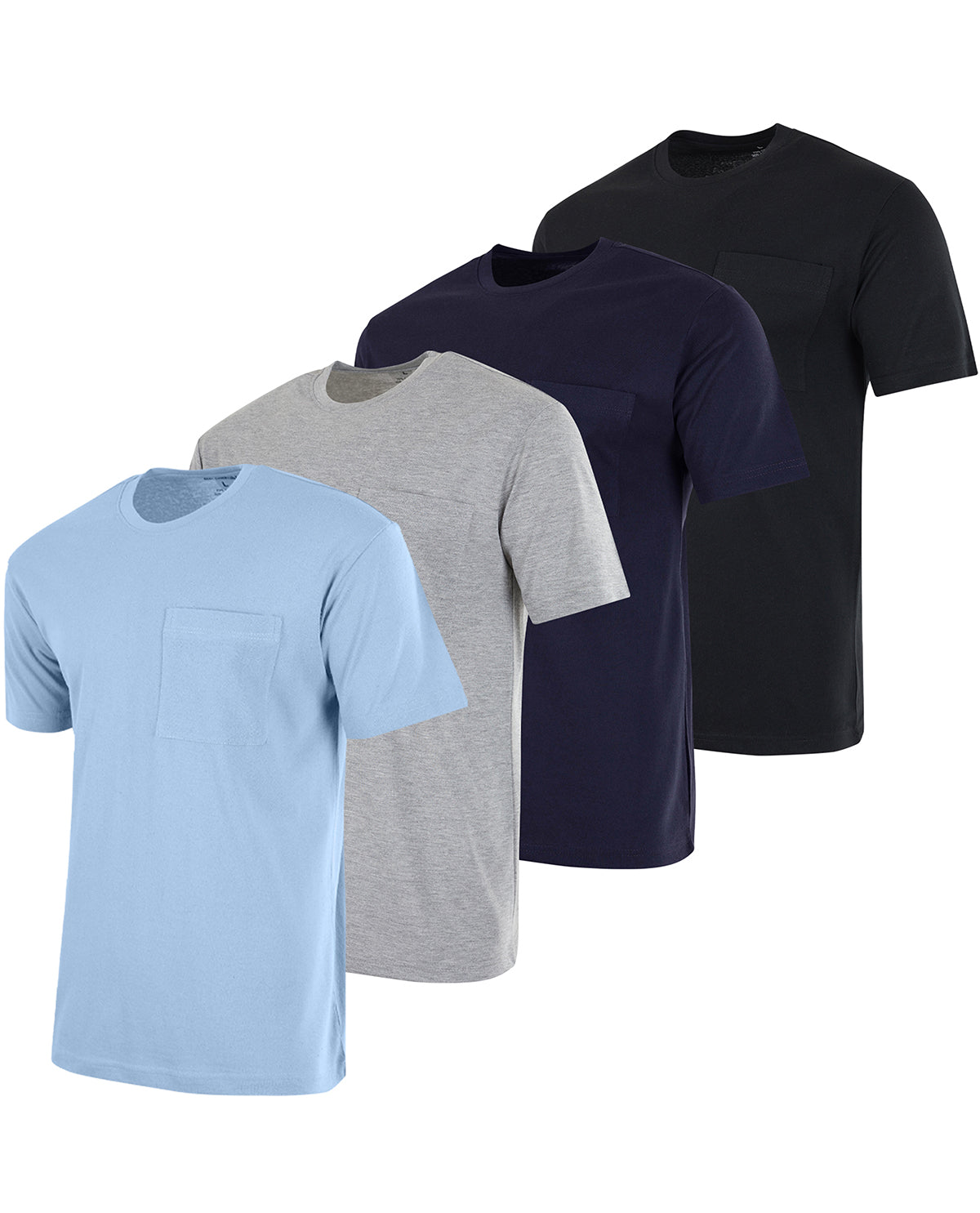 Real Essentials Men's Cotton Performance Short Sleeve Pocket T-Shirt