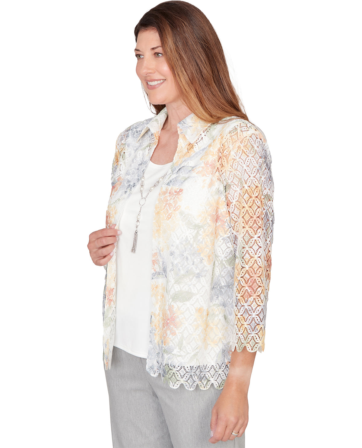 Alfred Dunner Missy Al Fresco Floral Lace Two for One