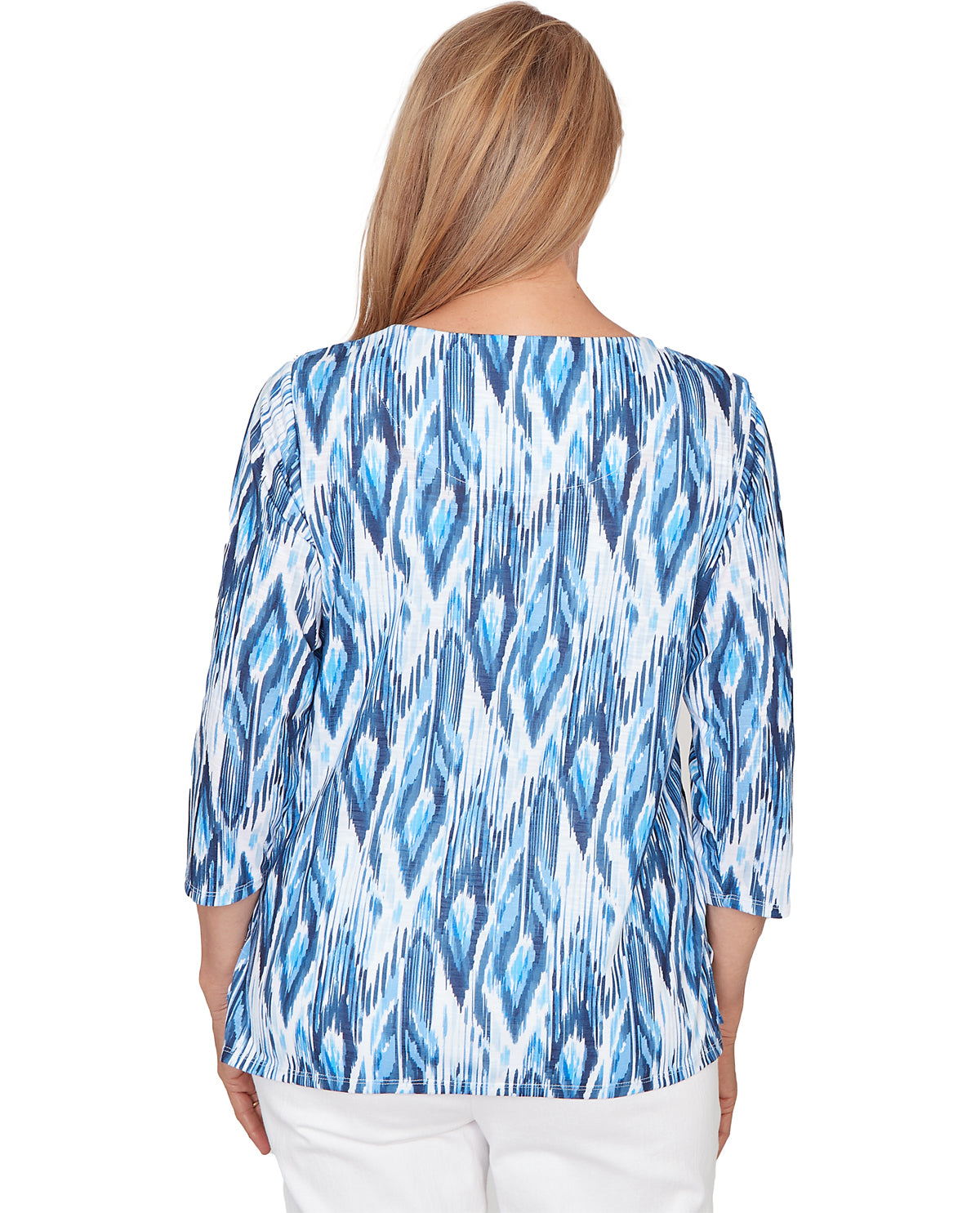 Alfred Dunner Missy Mykonos Ikat Knit Top