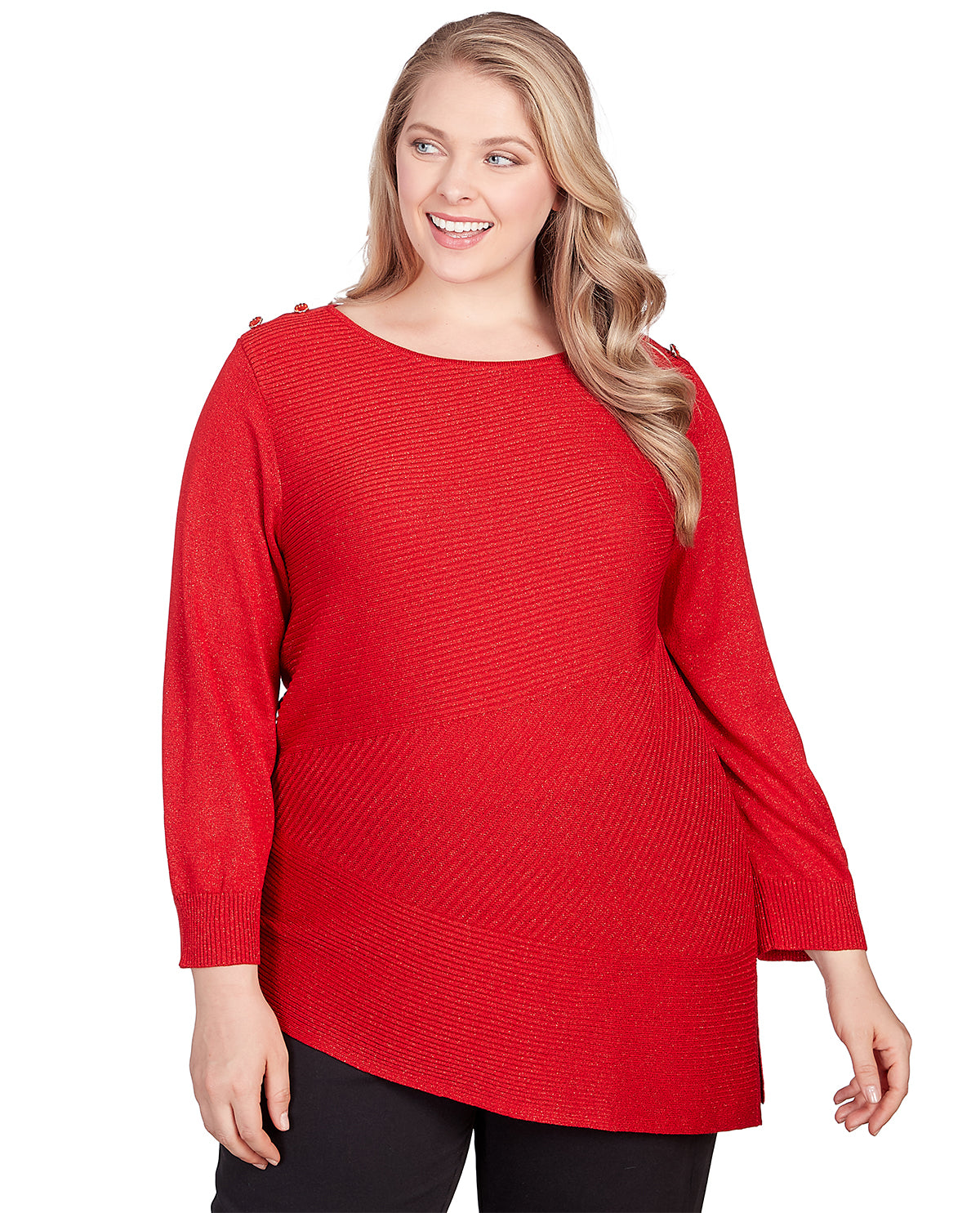 Ruby Road Must Haves II Metallic Pullover Sweater