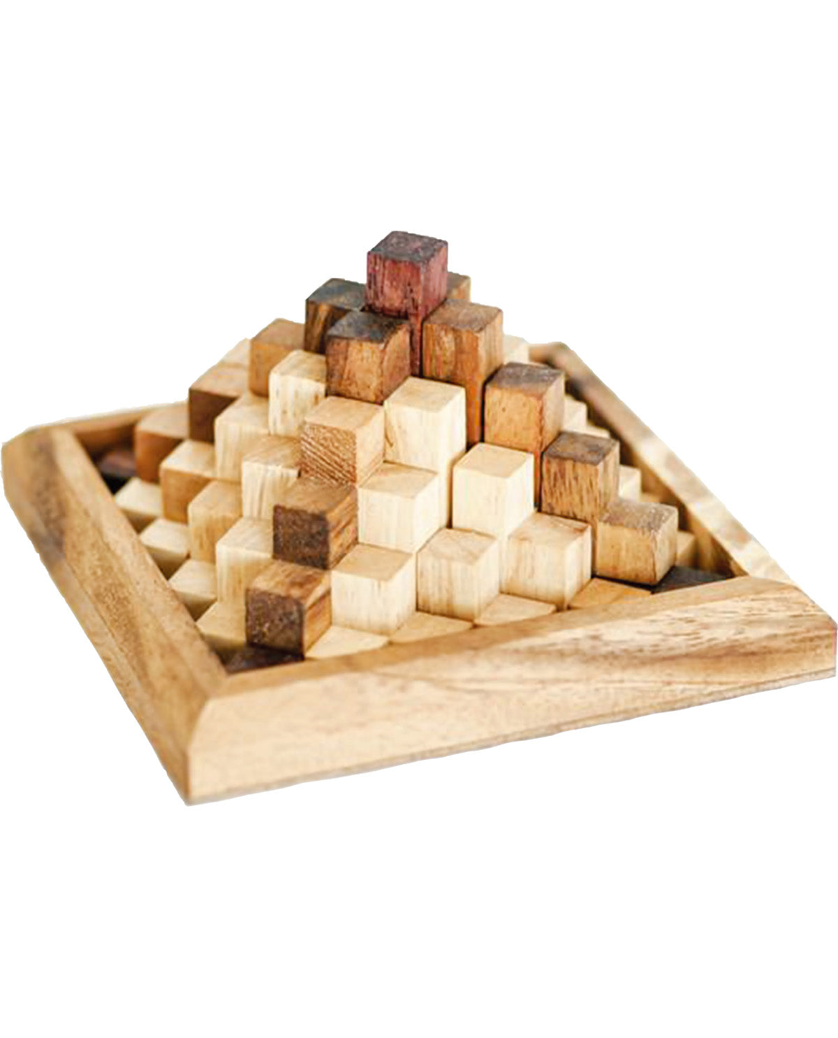 3D Wooden Step Pyramid Puzzle