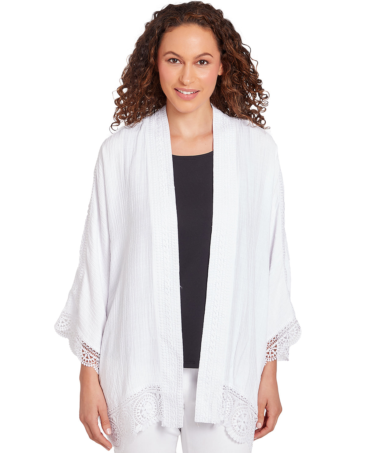Ruby Road Tropical Splash Crinkle Gauze Jacket