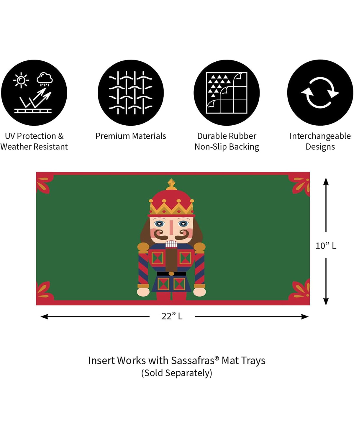 Holiday Nutcracker Sassafras Switch Door Mat