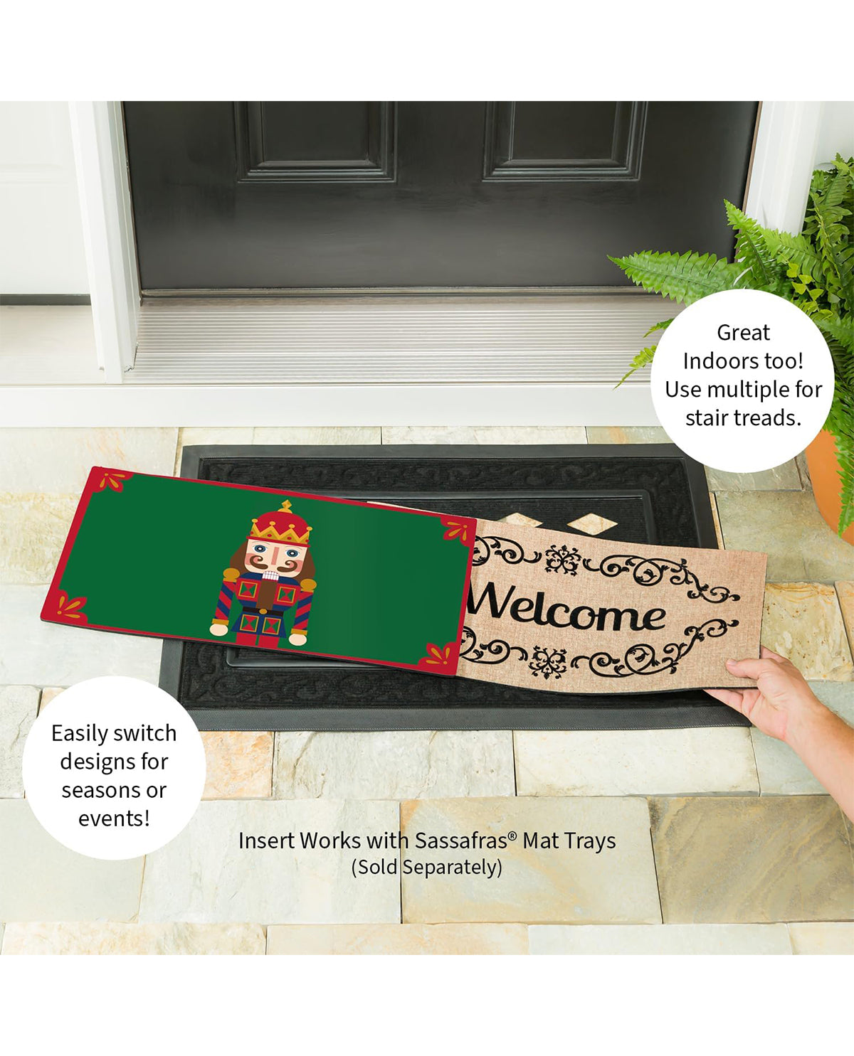 Holiday Nutcracker Sassafras Switch Door Mat