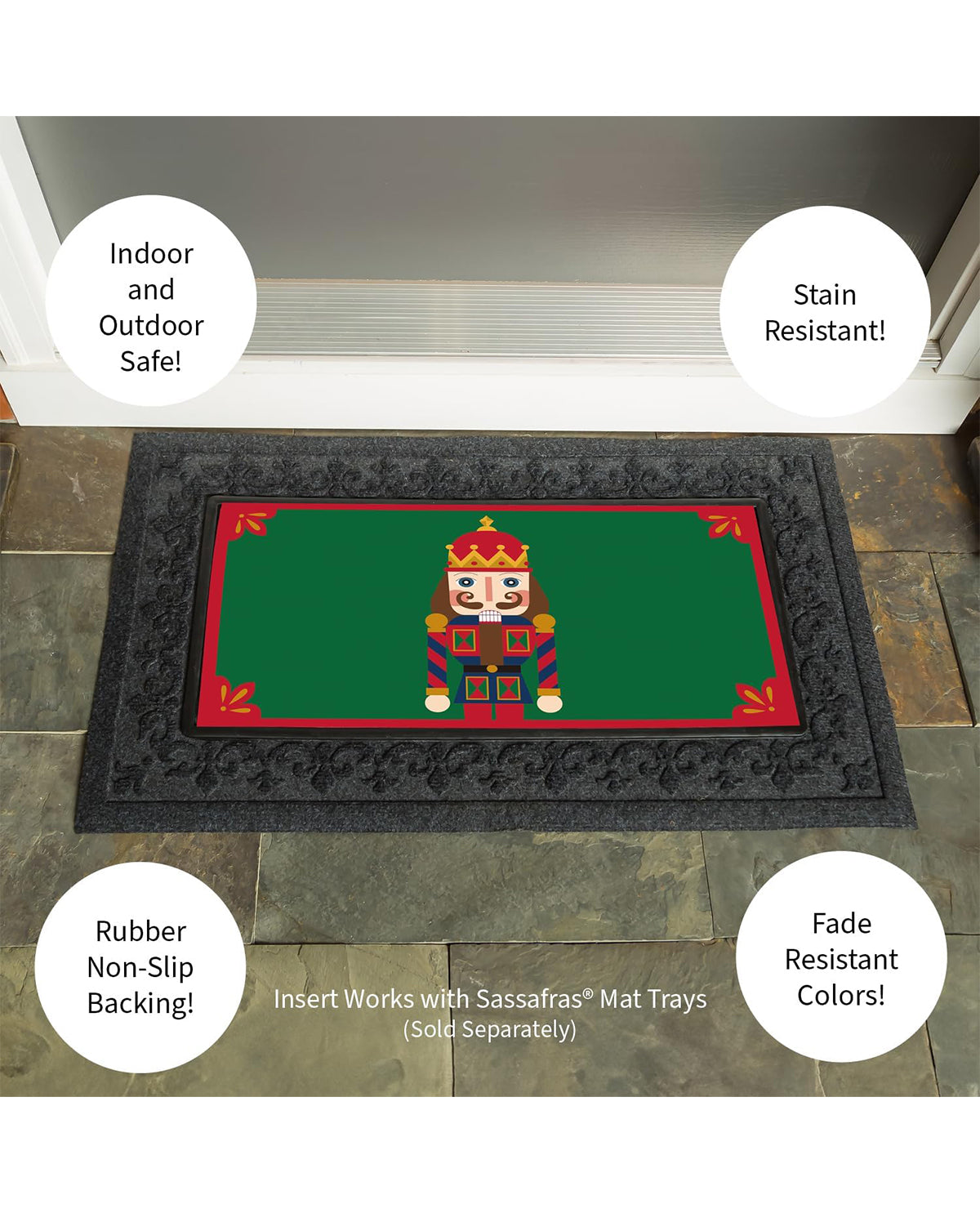 Holiday Nutcracker Sassafras Switch Door Mat