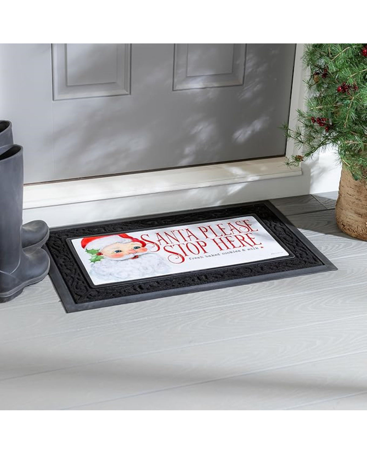 Santa Please Stop Here Sassafras Switch Mat