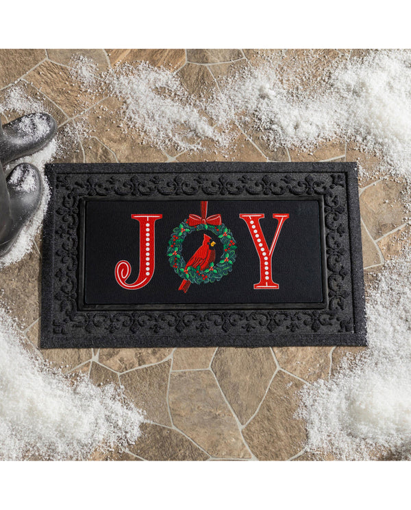 Joy To The World Wreath Sassafras Switch Mat