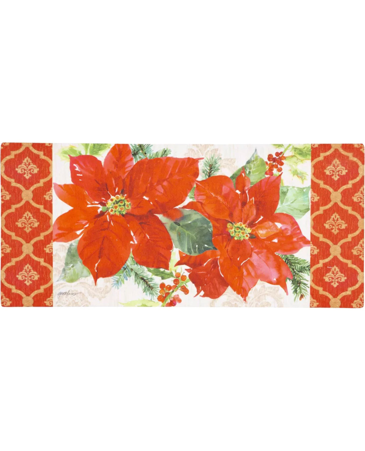 Gilded Pattern Poinsettia Sassafras Switch Mat