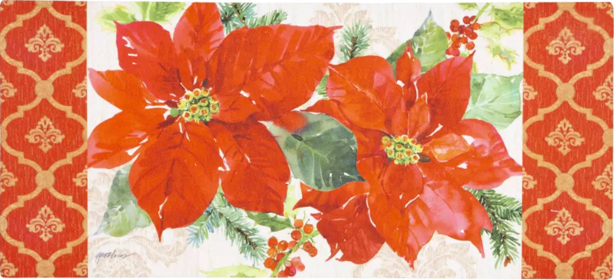 Gilded Pattern Poinsettia Sassafras Switch Mat