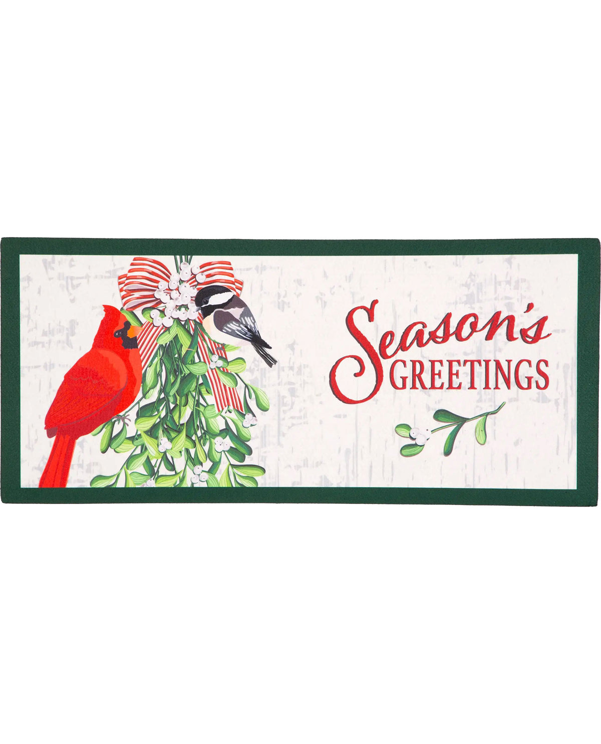 Mistletoe and Cardinal Sassafras Switch Mat