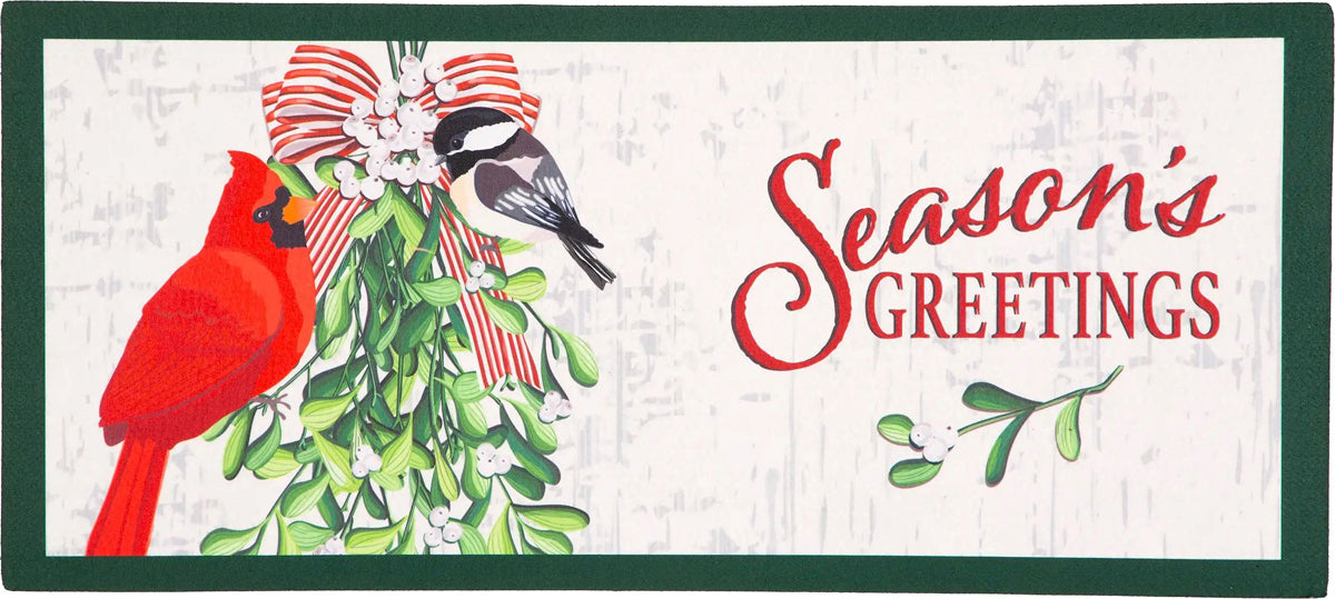 Mistletoe and Cardinal Sassafras Switch Mat