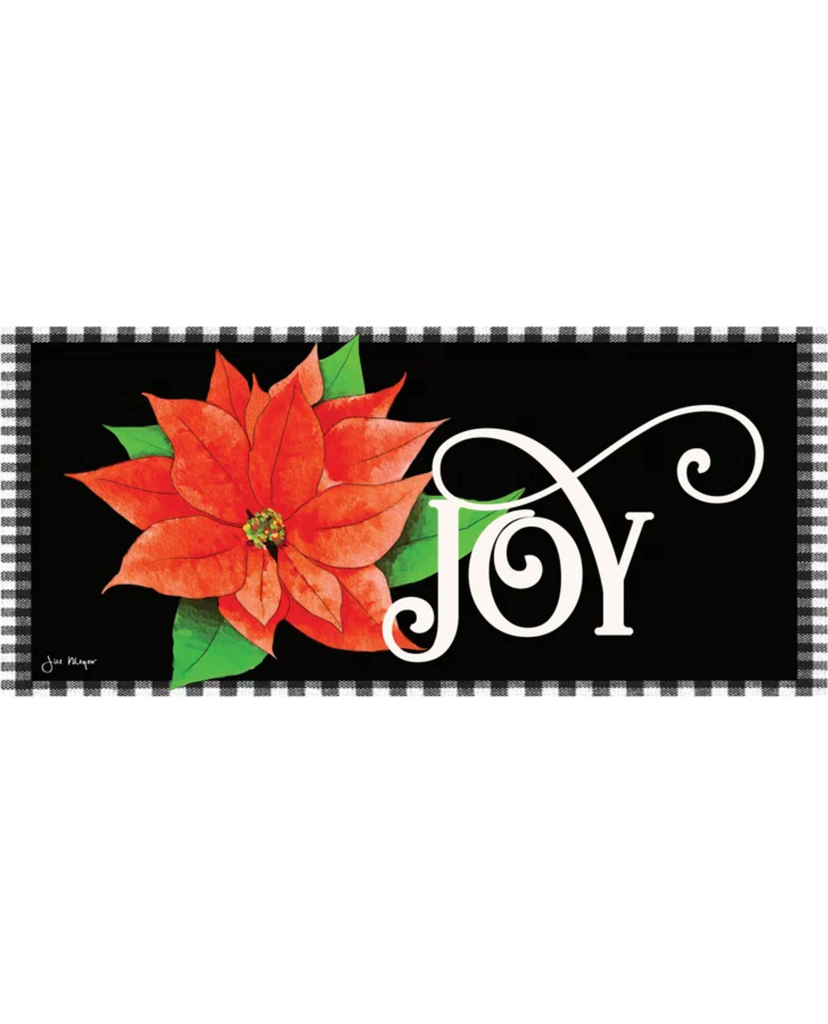 Joy Poinsettia Holiday Sassafras Switch Mat