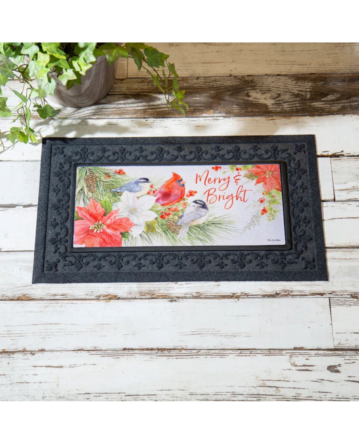 Merry and Bright Cardinal Sassafras Switch Doormat