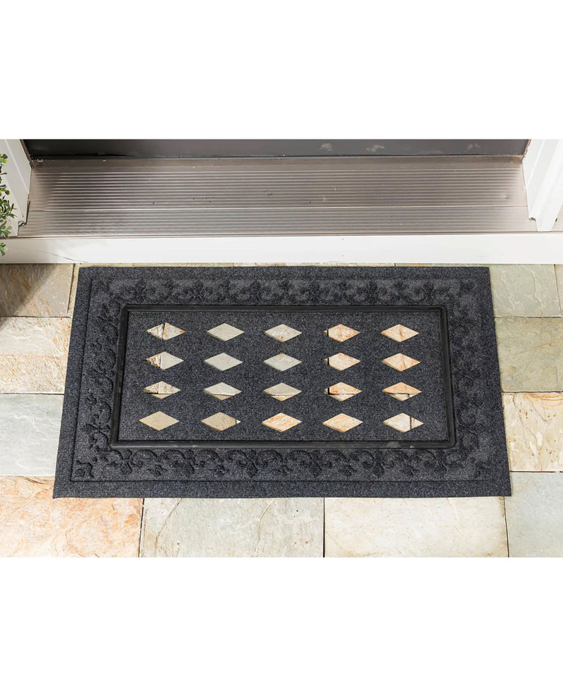 Evergreen Embossed Fleur de Lis Sass Tray