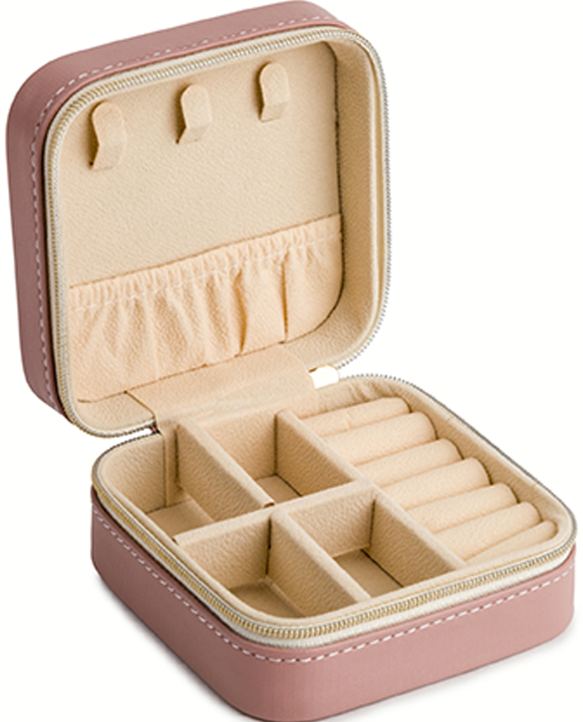 Mini Printed Travel Jewelry Organizer Metallic Rose