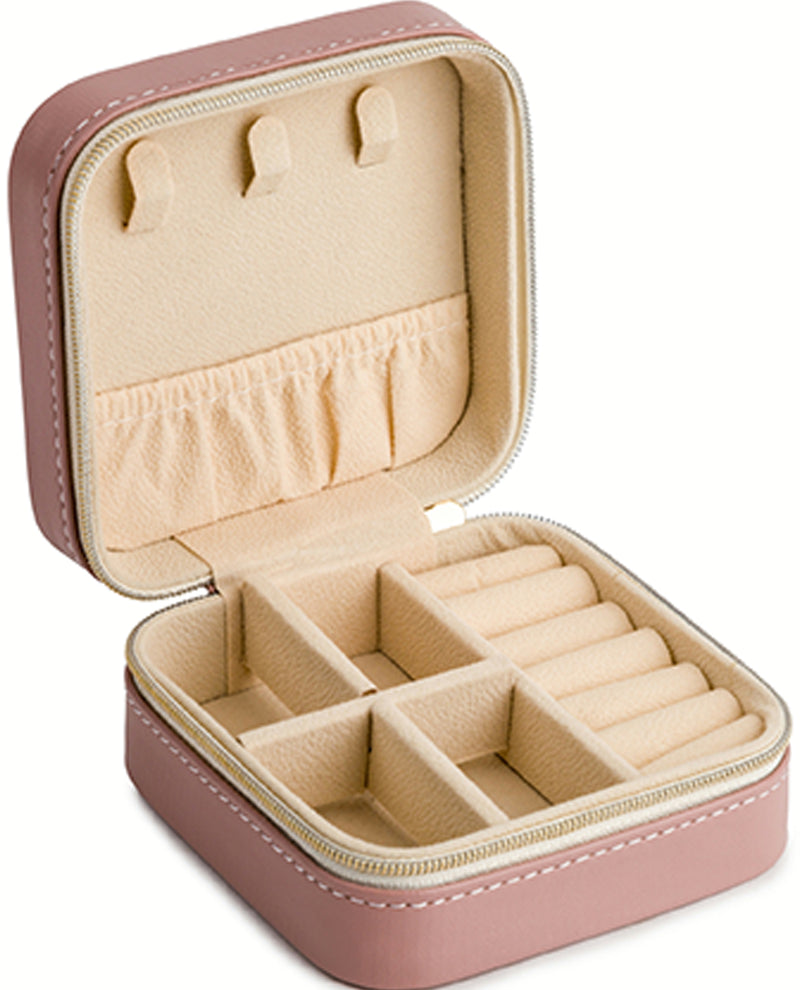 Mini Printed Travel Jewelry Organizer Metallic Rose