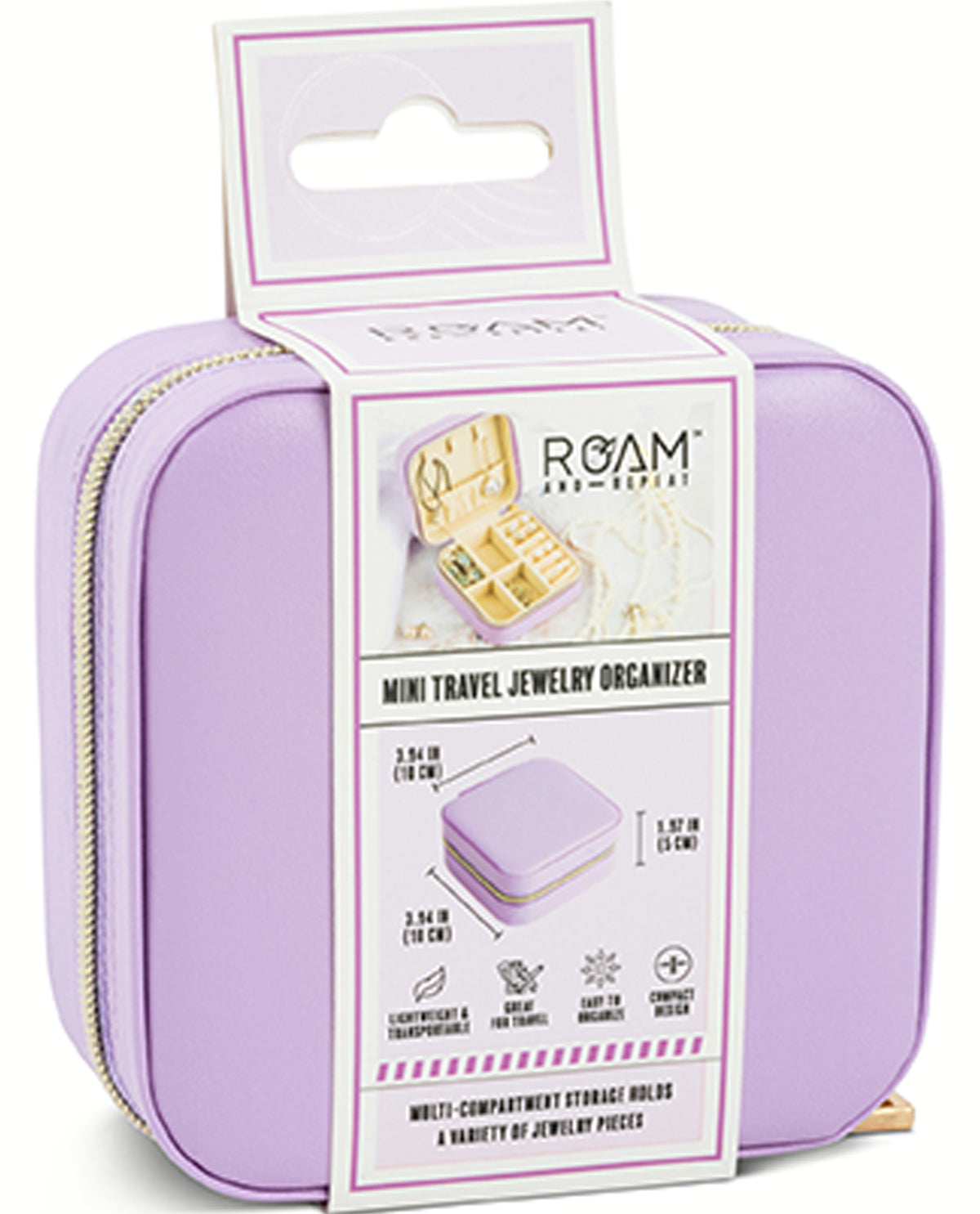 Mini Printed Travel Jewelry Organizer Lilac Haze