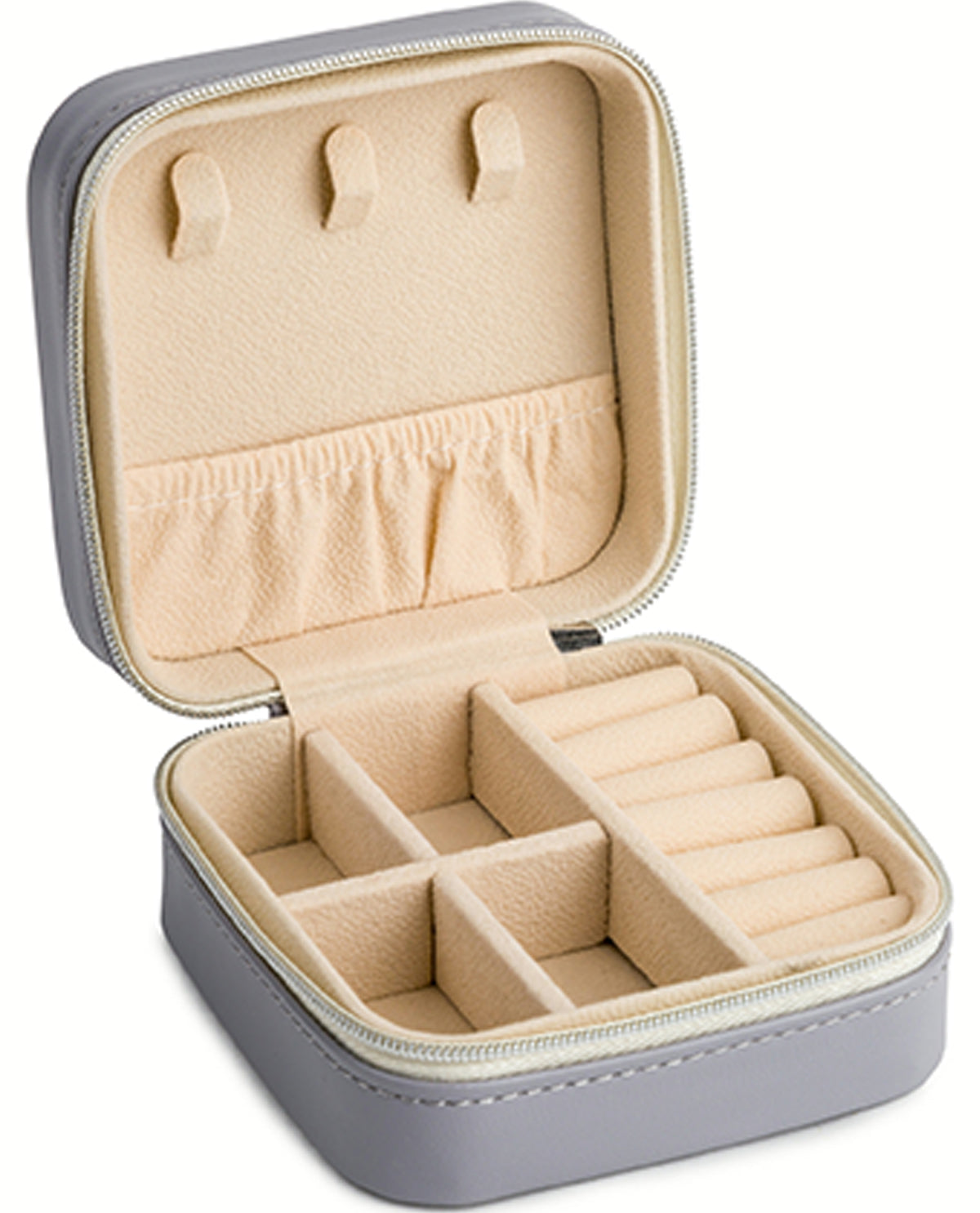 Mini Printed Travel Jewelry Organizer Gray